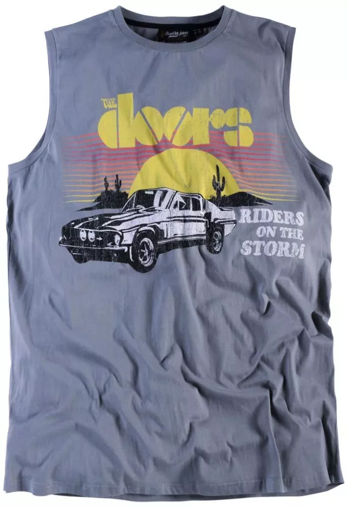 T-shirt sans manche imprimé The Doors Gris 2XL et 3XL-3XL