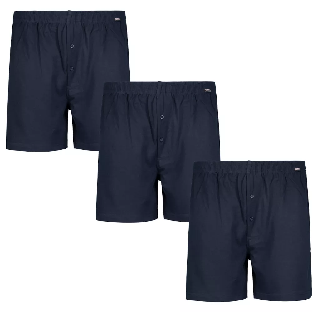 Pack de 3 caleçons longs de qualité bleu marine grande taille 8 (2XL)  au 20 (8X-T9