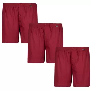 Pack de 3 caleçons longs de qualité bordeaux