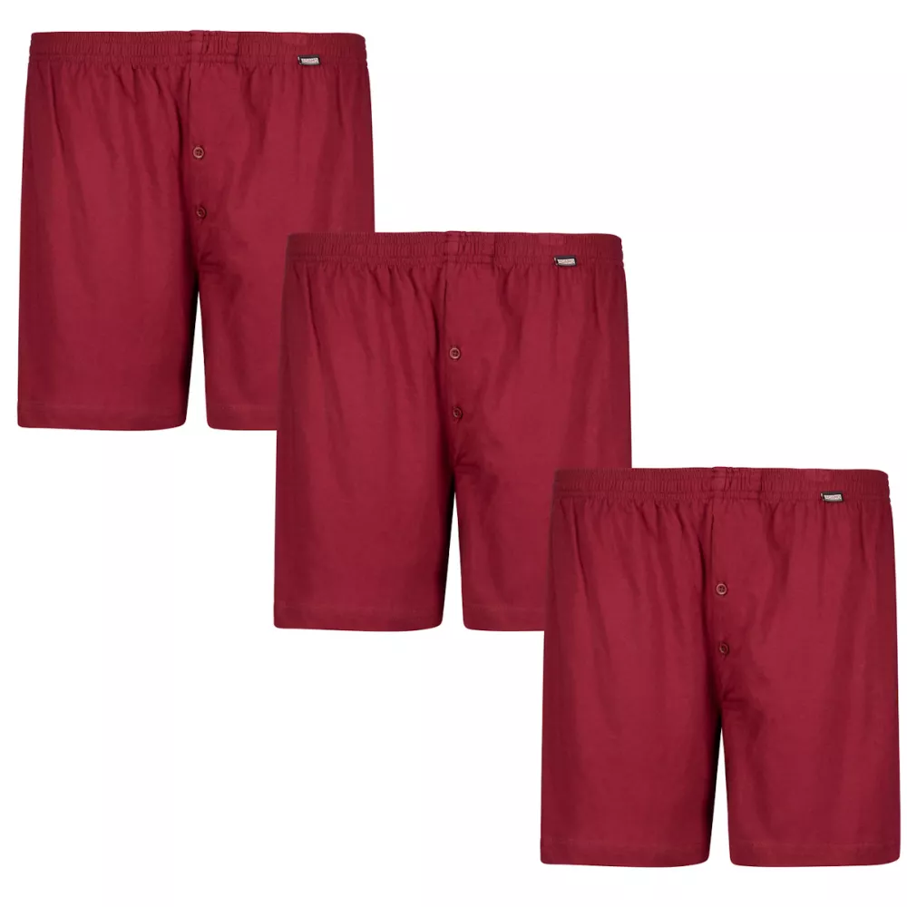 Pack de 3 caleçons longs de qualité bordeaux grande taille 8 (2XL)  au 20 (8XL)-T8