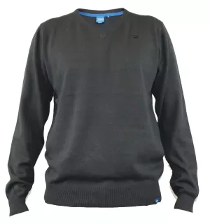 Pull col en v gris Charcoal 2XL-3XL