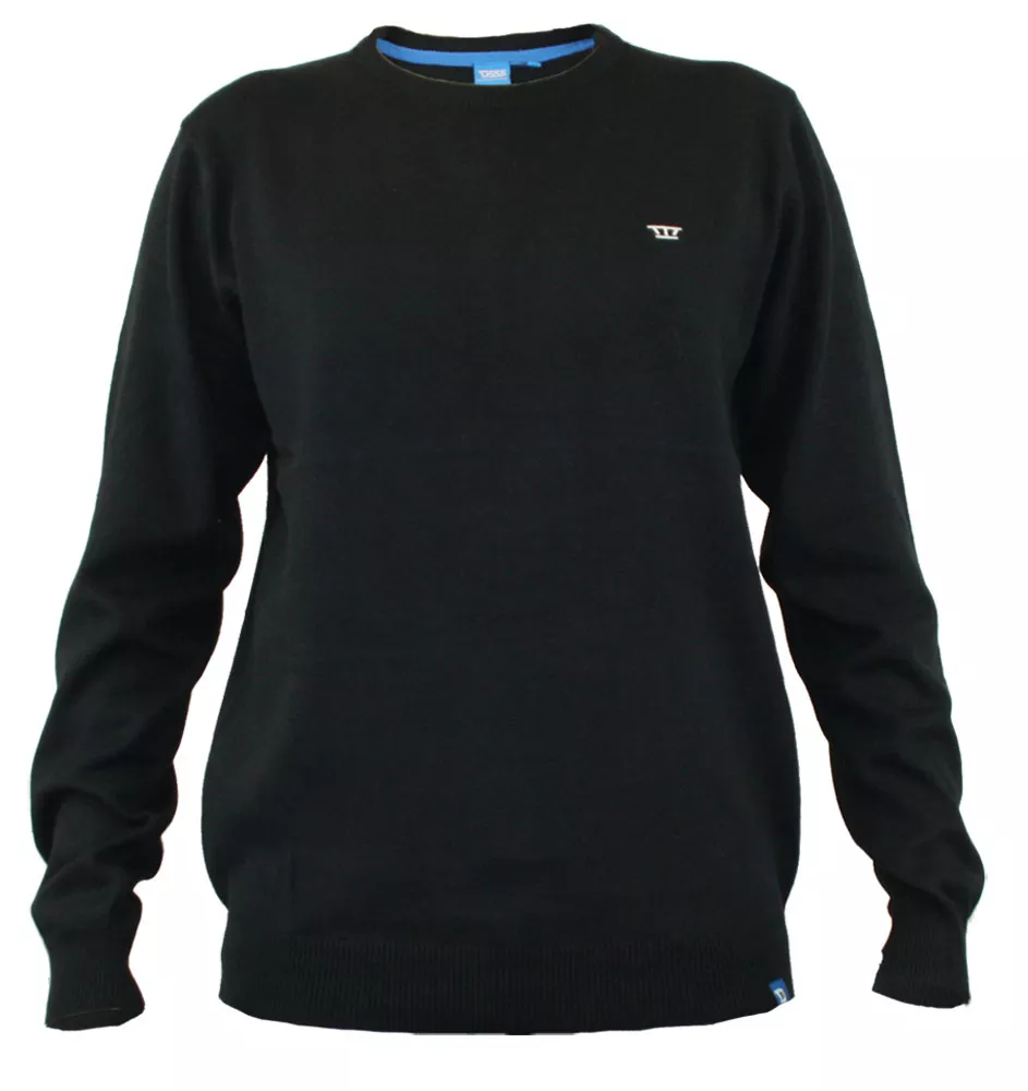 Pull col rond noir 2XL - 3XL-2XL