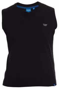 Pull sans manche col en V noir de 2XL à 3XL