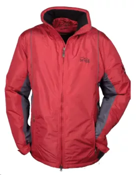 Blouson hiver Parka avec capuche rouge rubis anthracite-10XL
