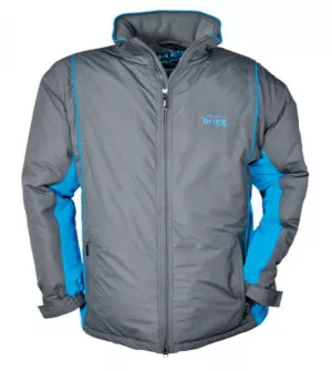 Blouson hiver Parka avec capuche gris et bleu-6XL