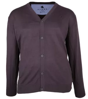 Gilet cardigan gris foncé 3XL
