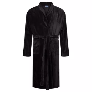 Sortie de bain douce et moelleuse noire-5XL