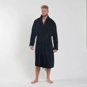 Sortie de bain douce et moelleuse noire-4XL