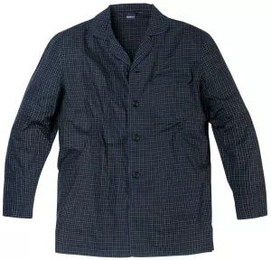 Pyjama boutonné  long carreaux  gris bleu-5XL