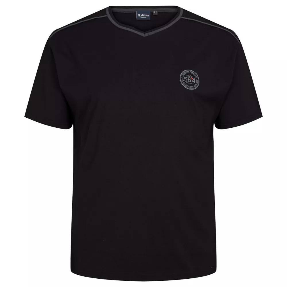 Haut de pyjama manche courte noir-8XL