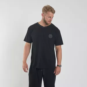 Haut de pyjama manche courte noir-3XL