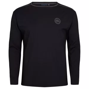 Haut de Pyjama manche longue noir-6XL