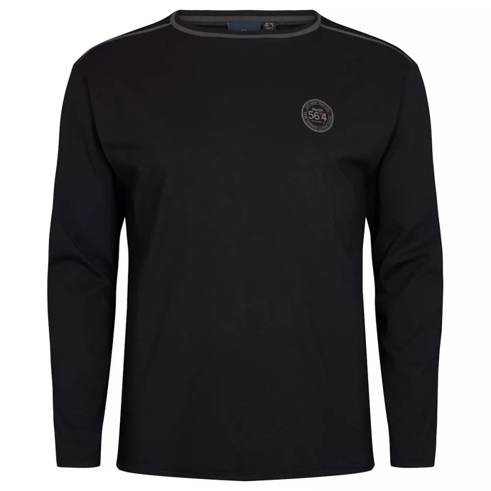 Haut de Pyjama manche longue noir-7XL