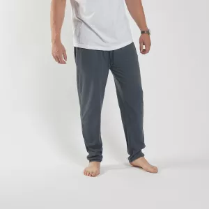 Pantalon de Pyjama gris foncé en coton-4XL