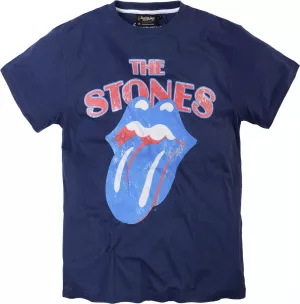 T-shirt rock Rolling Stones manches courtes bleu 3XL