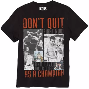 T-shirt boxeur - Mohamed Ali - manches courtes noir 3X