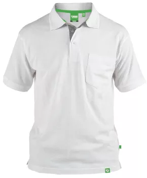 Polo basic piqué blanc Col boutonné de 2XL à 6XL-3XL