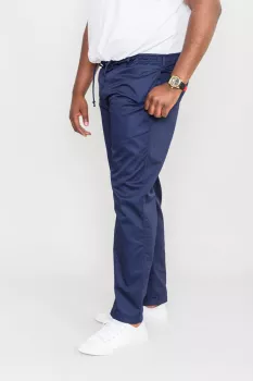 Pantalon taille élastiquée bleu marine basilio-P48