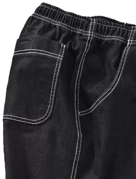 Pantalon  jogging noir délavé en jeans-3XL