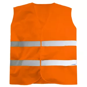 Gilet de sécurité Orange Fluo bandes réfléchissantes