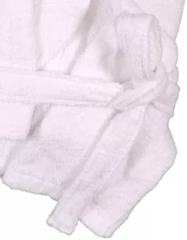 Sortie de bain blanche en coton col chale-4XL