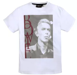 T-shirt rock Bowie  manches courtes blanc 3XL à 6XL