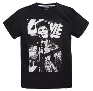 T-shirt rock Bowie  manches courtes noir 2XL et 3XL