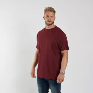 T-shirt bordeaux Col rond North basic-8XL