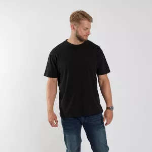 T-shirt noir Col rond North basic-6XL