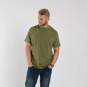 T-shirt vert olive Col rond North basic-3XL