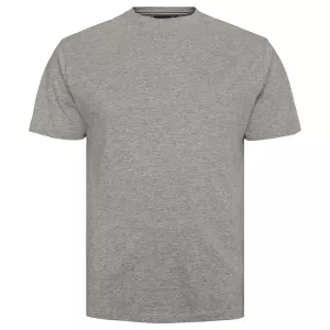 T-shirt gris chiné Col rond North basic-3XL