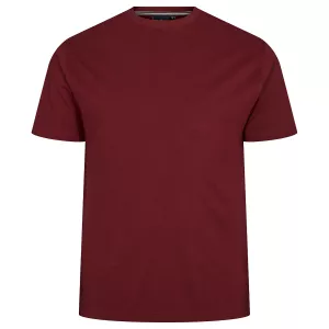 T-shirt bordeaux Col rond North basic-4XL