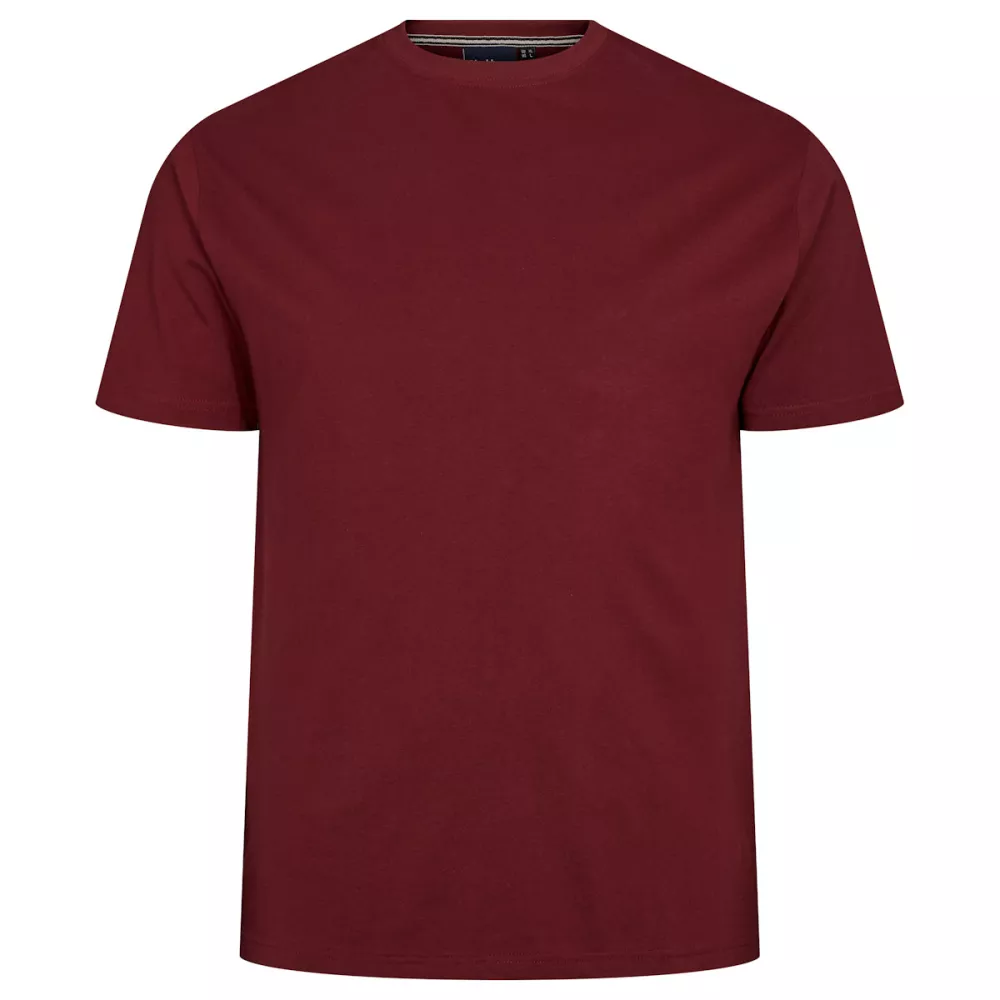 T-shirt bordeaux Col rond North basic-4XL