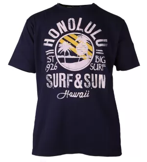 T-shirt manches Courtes bleu marine 3XL et  5XL