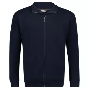 Veste jogging zippée bleu marine confortable-8XL