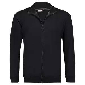 Veste jogging zippée noire confortable-8XL