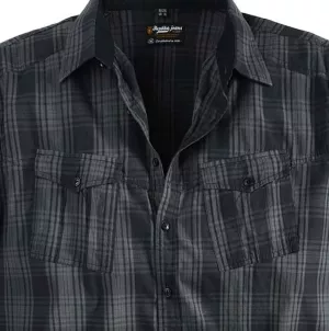 Chemise Replika carreaux gris  manches longues 3XL-3XL
