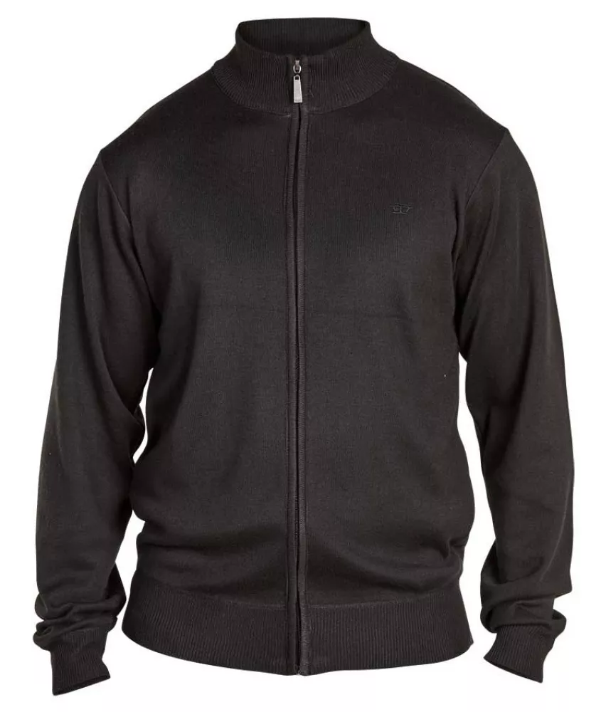 Pull cardigan manches longues noir 2XL et 3XL-2XL