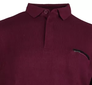Sweat col Polo bordeaux 3XL-3XL