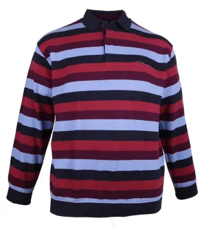 Polo manche longue bordeaux de 3XL à 6XL