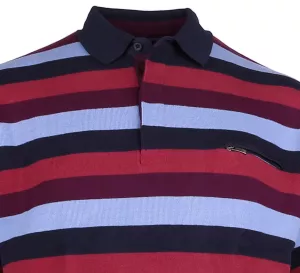 Polo manche longue bordeaux de 3XL à 6XL-3XL