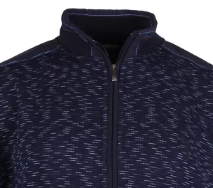 Blouson zippé mélange de bleu Foncé de 3XL à 5XL-4XL