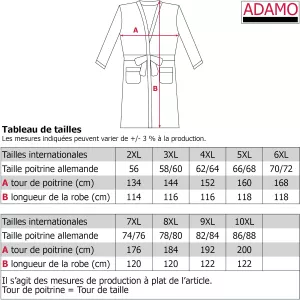 Peignoir - Robe de chambre bleu clair de 3XL à 10XL-6XL