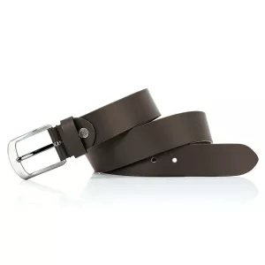 Ceinture brun foncé ajustable de 120 cm à 150 cm--