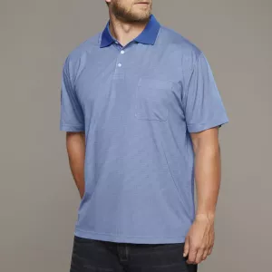 Polo Cool effect manches courtes bleu clair 4XL