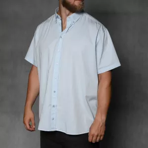Chemise Replika bleu clair col américain - XXL4YOU