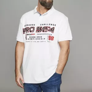 Polo manches Courtes blanc de 3XL à 5XL