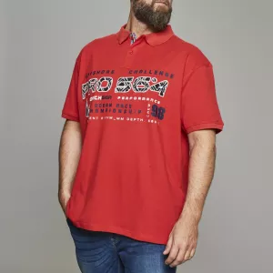 Polo manches Courtes rouge de 3XL à 5XL-3XL