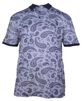 Polo manches courtes bleu de 3XL à 7XL 