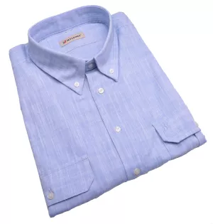 Chemise manches courtes bleu clair